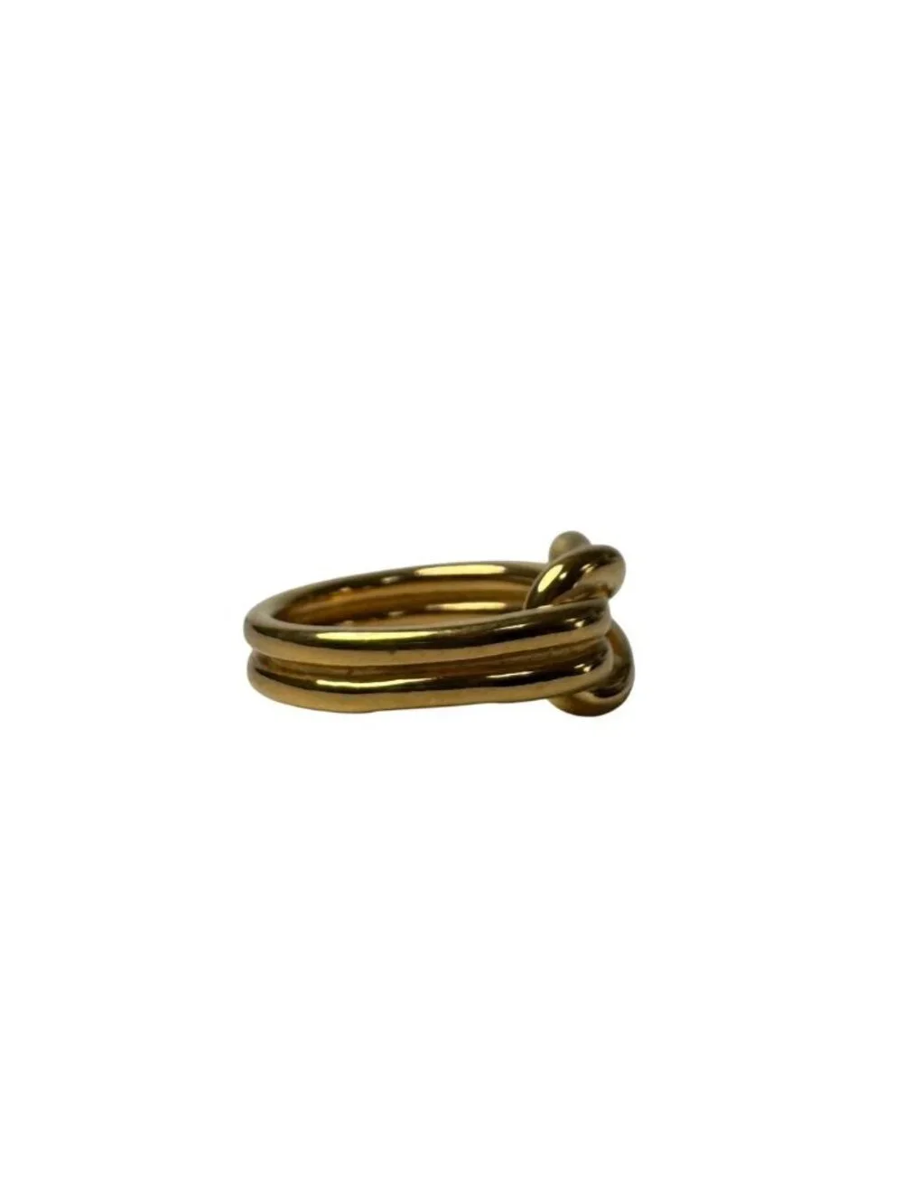 Hermes Head Scarf Ring Gold